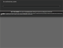 Tablet Screenshot of is-universe.com